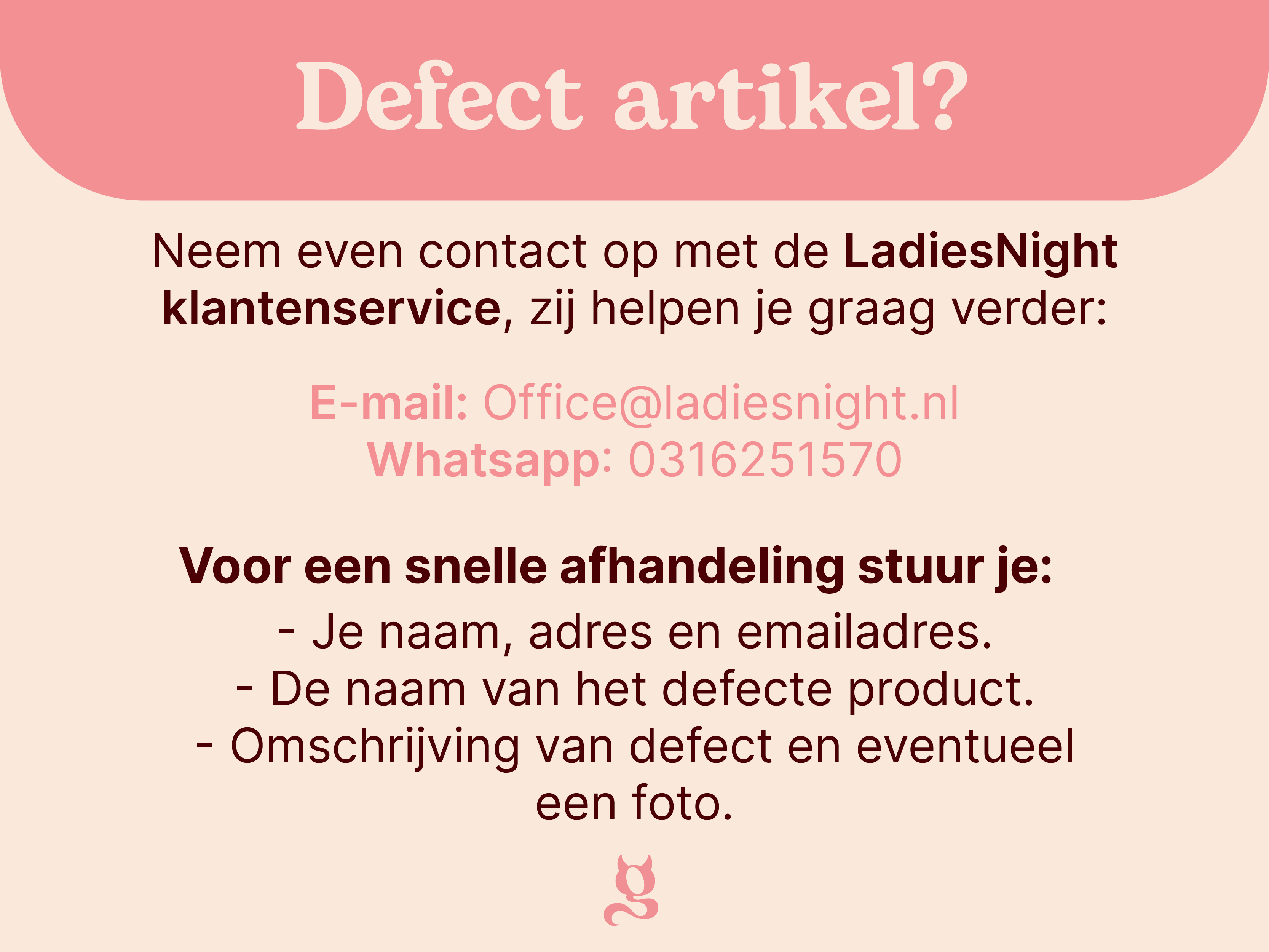 Defect artikel 2023 Defect Artikel 2023
