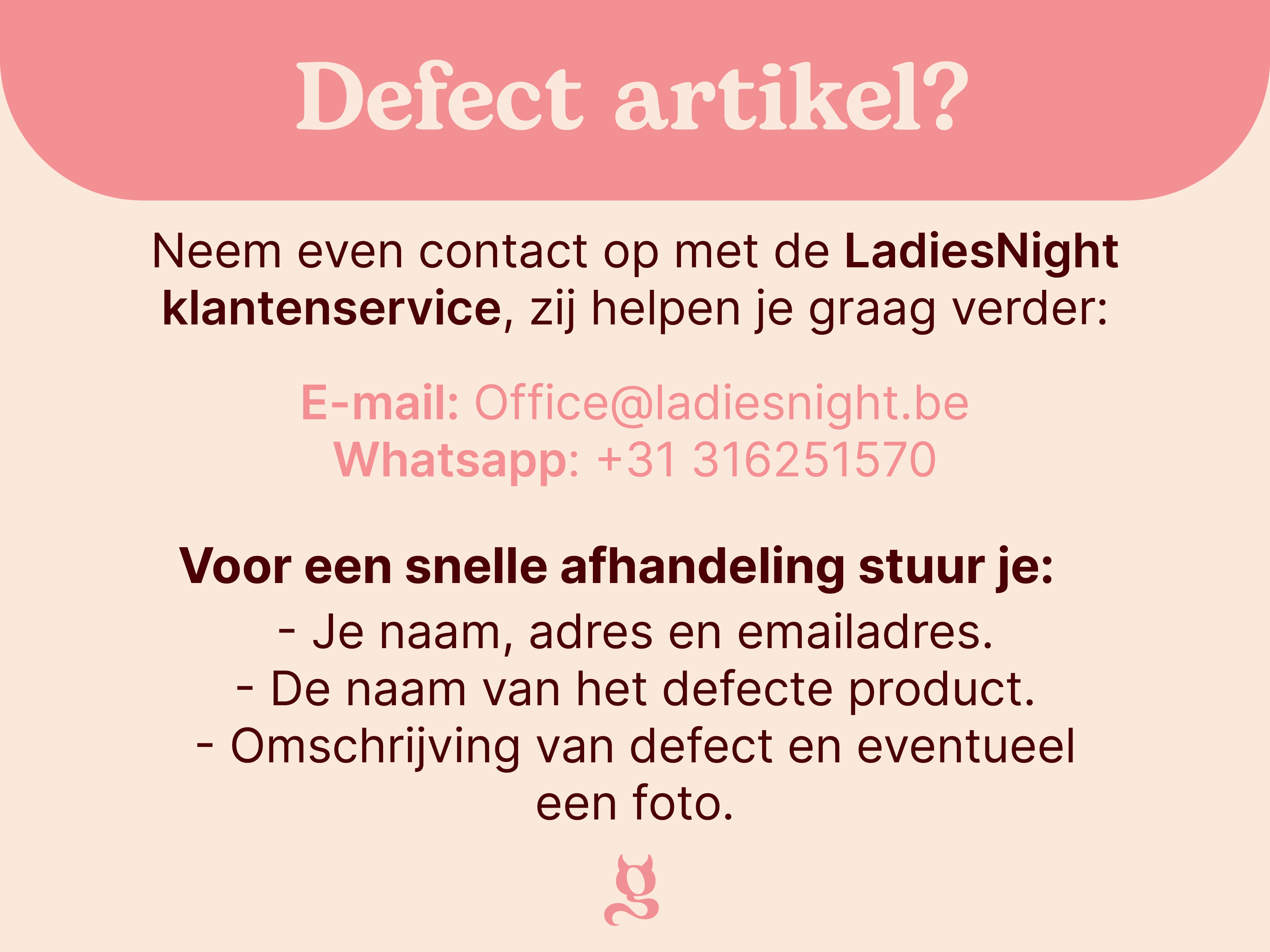 Defect artikel BE 2023 Defect artikel BE 2023